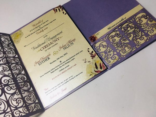Laser-cut invite A06 3folds - Image 2